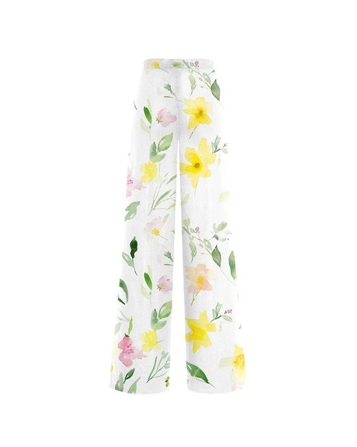Aloha From Deer Yellow Watercolor Sprint Long Loose Pants