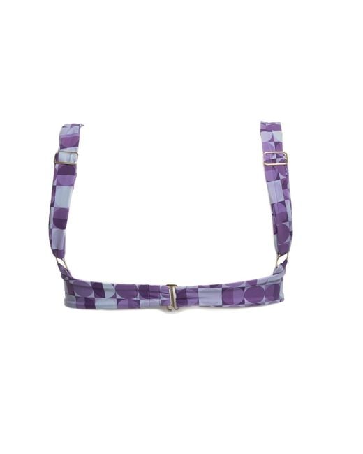Patti Jane Swim Purple Stevie's Geo Underwire Bikini Top