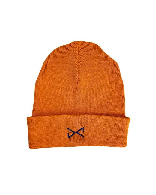 Daniel Chong Orange Day Fall Rib Beanie for men