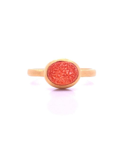 GEM BAZAAR Red Balls Of Fire Stacking Ring