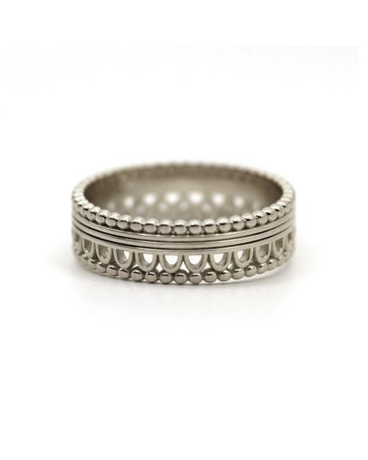 VicStoneNYC Fine Jewelry White Delicate Antique Lace Ring