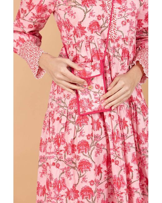 Inara Pink Cherry Blossom Crossbody Phone Bag