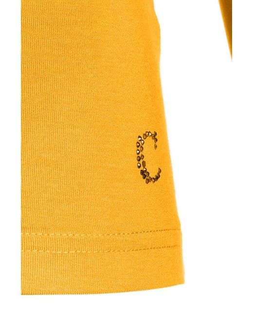 Conquista Yellow Faux Wrap Top