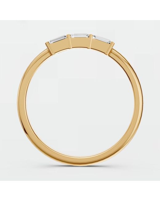 Aya Fine Jewelry Metallic 0.26 Cwt Baguette Cut Lab Diamond Ring