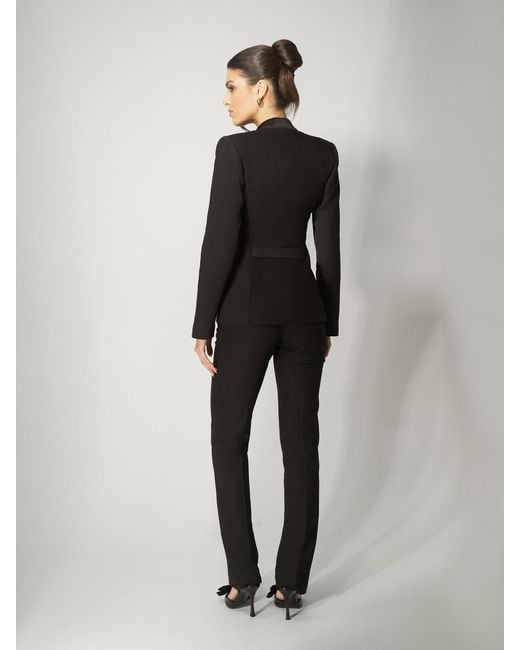 Tia Dorraine Black Femme Fatale Tailored Pant Suit