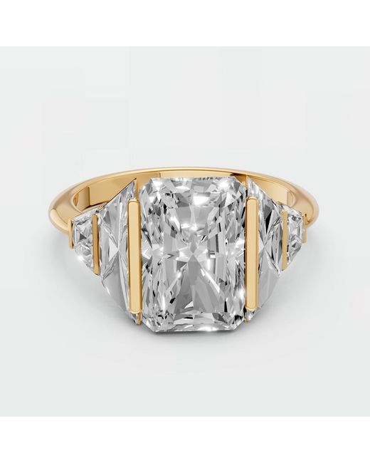Aya Fine Jewelry Metallic Radiant Cut Lab Diamond Engagement Ring