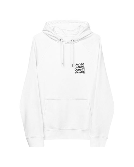 Anchor and Crew White Nine More Amor Por Favor Editions Organic Cotton Hoodie for men