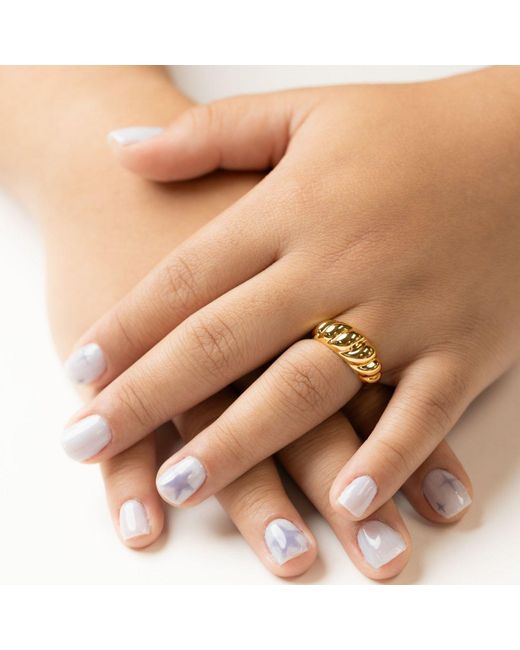 Belinda Jewelz Metallic Croissant Dome Ring