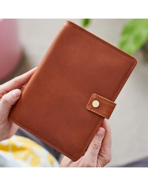 VIDA VIDA Brown Multi Passport Leather Travel Wallet