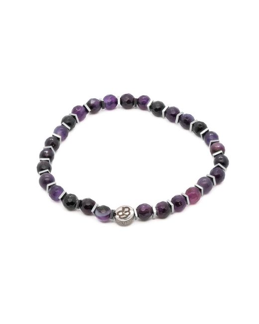 Ebru Jewelry Blue Spiritual Calming Amethyst Bracelet for men