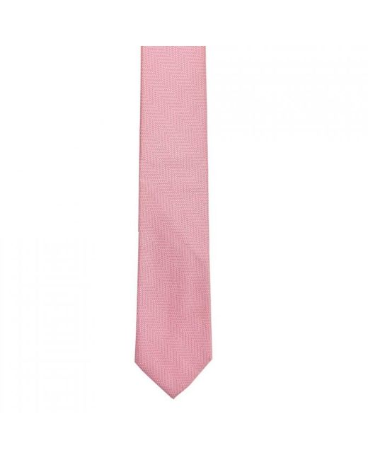 DAVID WEJ Pink Plain Textured Tie – for men