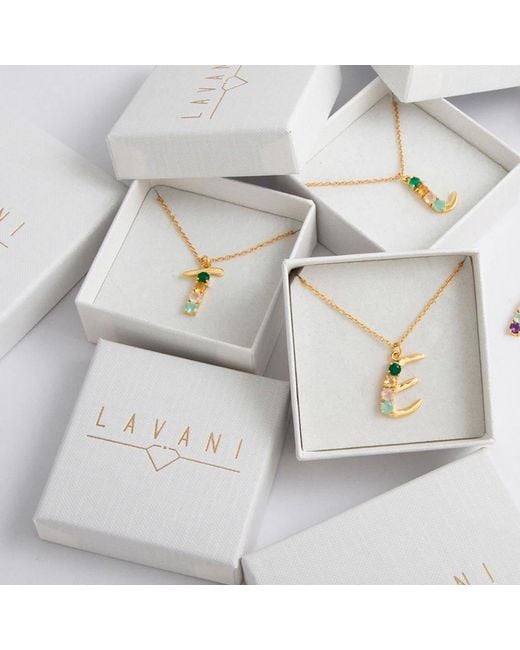Lavani Jewels Metallic Multicolored Initial O Necklace