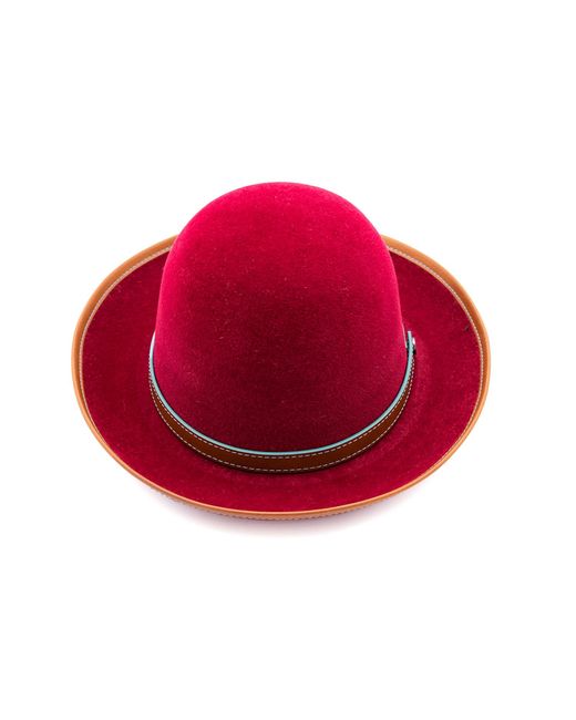 DORIA 1905 Red Lapin Felt Rolling Hat for men