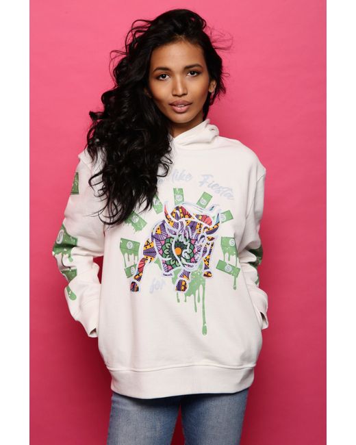 Miracles Manifester White Inspirational Affirmation Hoodie With Reflective Design