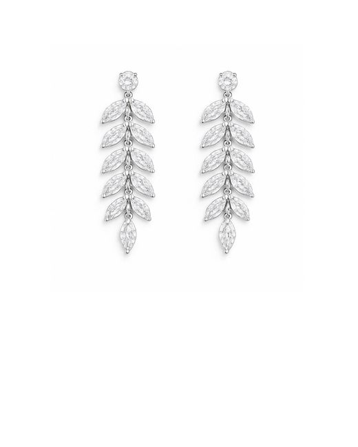 Maison De Gala White Twilight Laurel Hoops