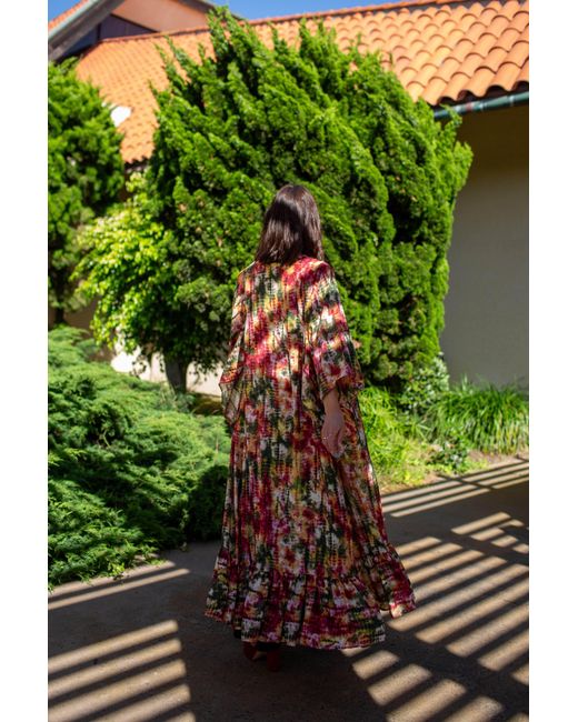 Jennafer Grace Metallic Janys Scarf Sleeve Kimono