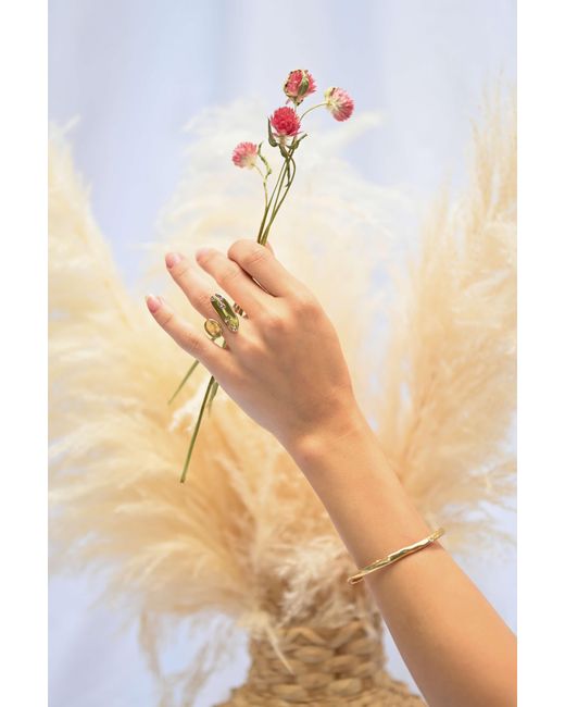 Rare Matters Jewelry Metallic Organic Statement Ring