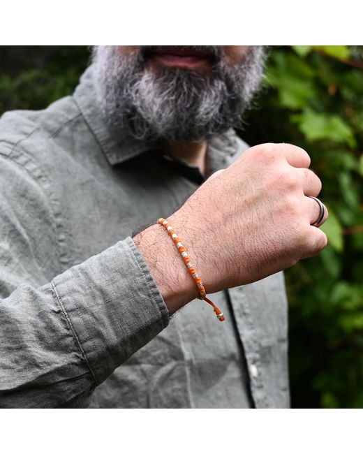 Harbour Uk Orange Yule Viking Rope Bracelet for men