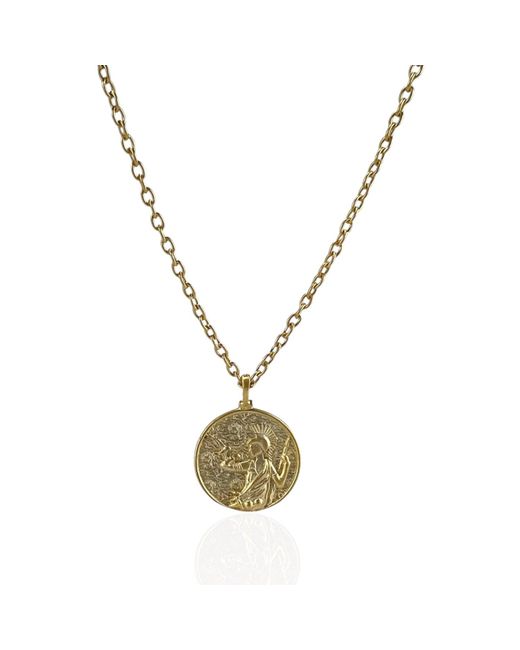 By Virgo Metallic The Minerva-Plated Ancient Medallion Necklace