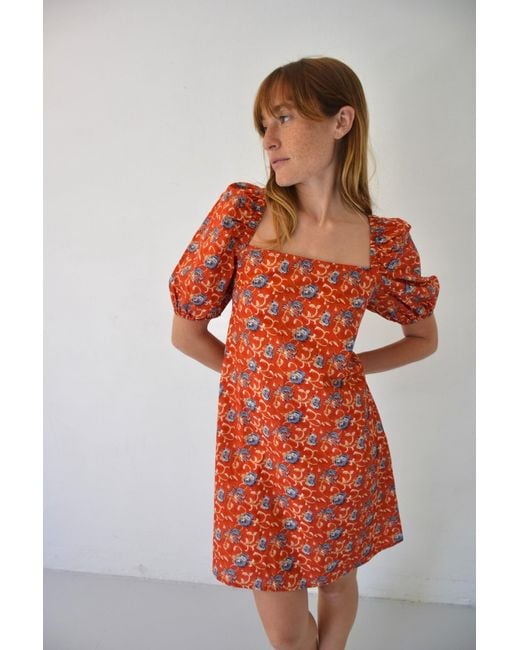 Mind Traveler Orange Bruna Lily Dress
