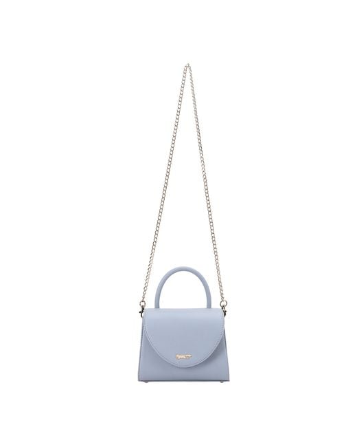 Paul Costelloe Blue Cilo Leather Crossbody Bag