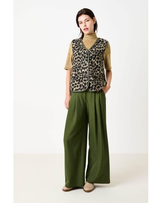 Louche Black Chris Animal Print Gilet