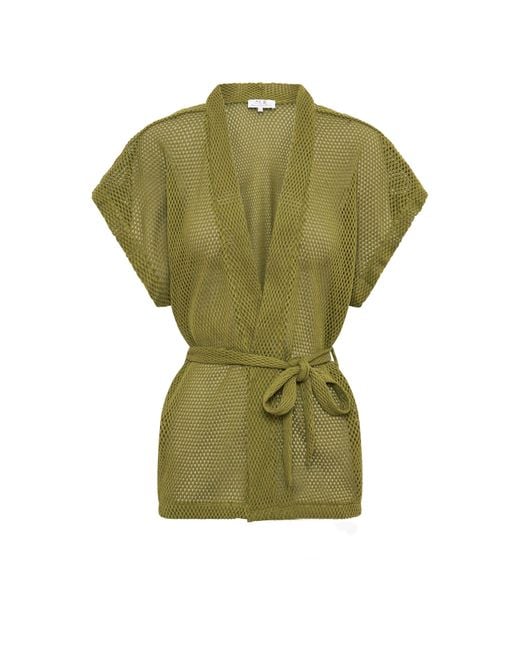 ARMS OF EVE Green Sardinia Wrap Top