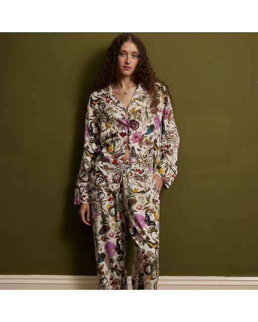 Fable England White Floral Engravings Pyjamas