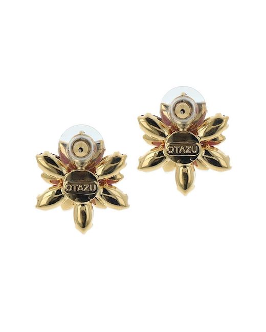 Otazu Orange Blushing Bloom Earpins