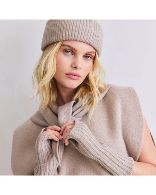 Arctic Fox & Co. Natural Neutrals Embroidered Merino Wool Beanie