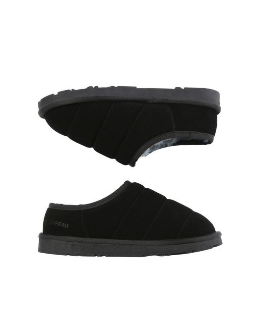 EverAu Australia Black Jaeger Low Ankle Slippers