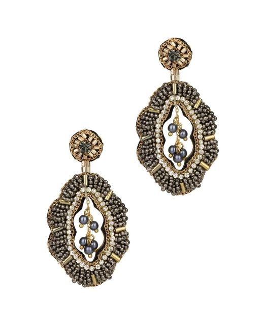 Saachi Metallic Rococo Beaded Statement Earring