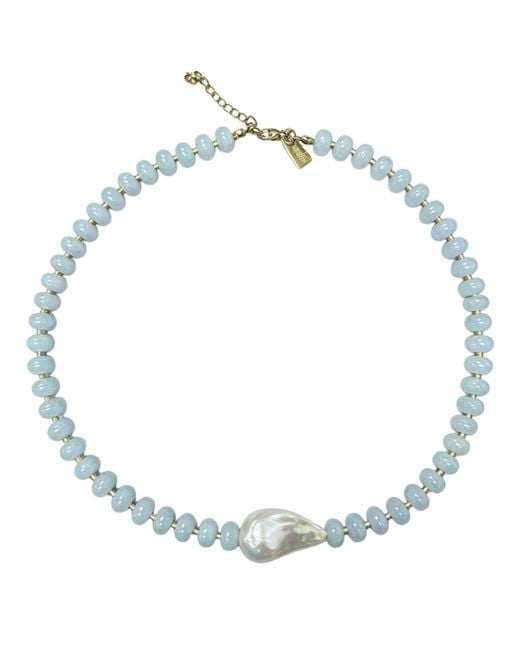 Christina Greene Blue Moment Of Zen Stone Beaded Necklace