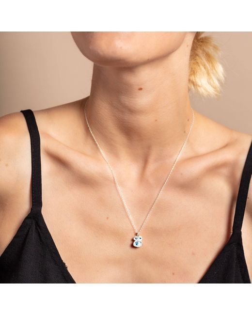 Claire Hill Designs Metallic Sapphire Lichen Pendant Necklace