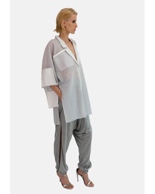 Helene Galwas Gray Ingeborg Blouse