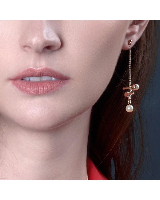 Grosse Metallic Pearl & Crystal Statement Drop Earring, Series Pearl Light