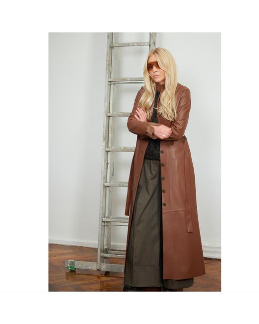 Julia Allert Brown Casual High-Rise Flared Denim Pants