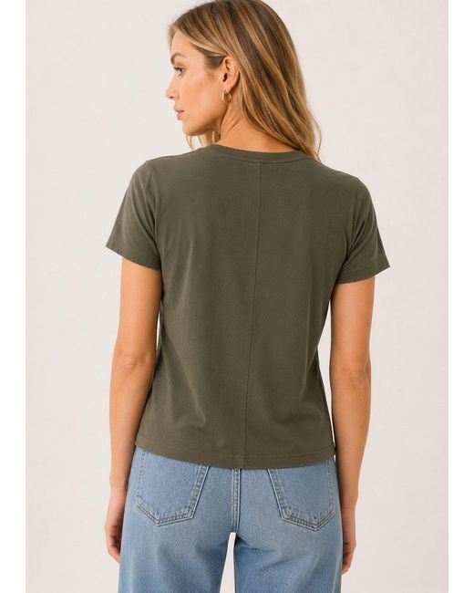 NOEND Green Supima Cotton Crew Neck Tee
