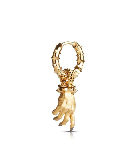 Kasun Metallic Hand Of The Protector Earrings for men
