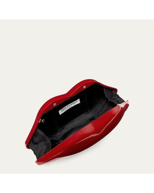 Lulu Guinness Red Lulu Lips Medium Clutch Bag