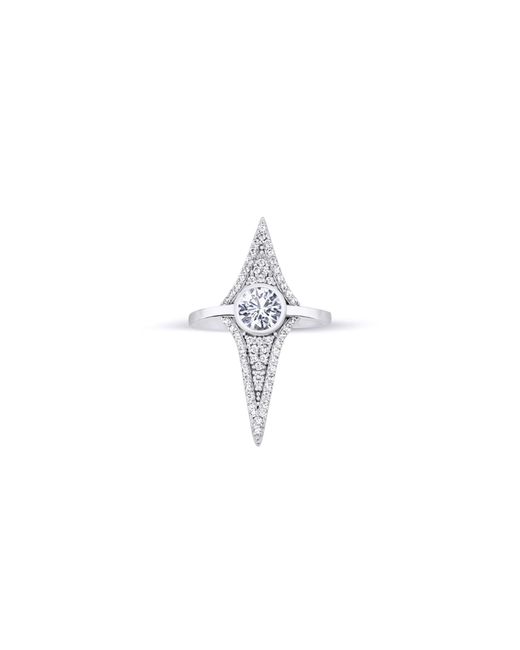 Najiba White Trinova Three Piece Ring Set