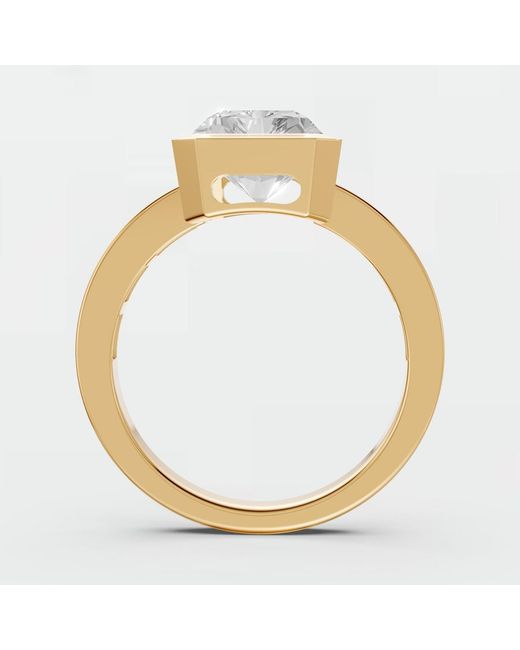 Aya Fine Jewelry Metallic Radiant Cut Lab Diamond Engagement Ring