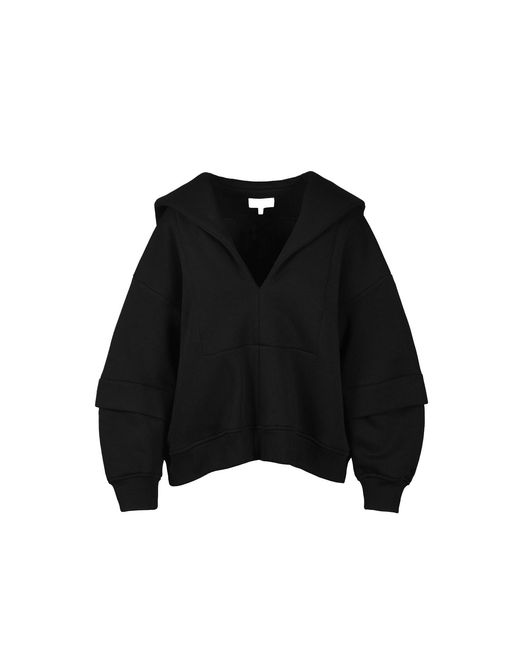 Ioana Ciolacu Black V-Neck Capeshirt