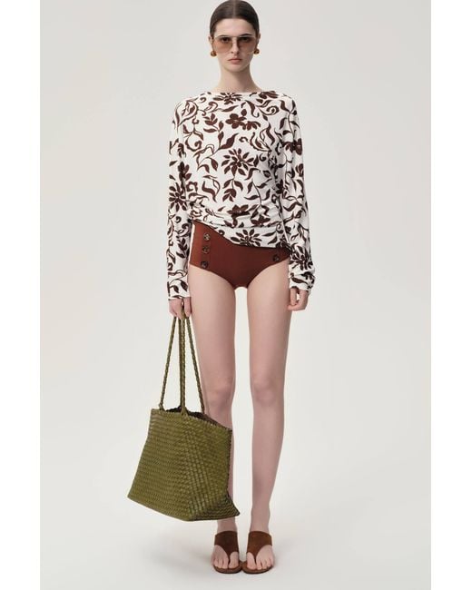 FRONT ROW SHOP Natural Soleil Woven Large Tote