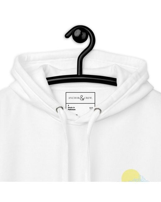 Anchor and Crew White Santorini Landmark Cotton Blend Hoodie