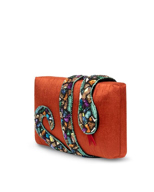 Simitri Red Spice Kaa Clutch