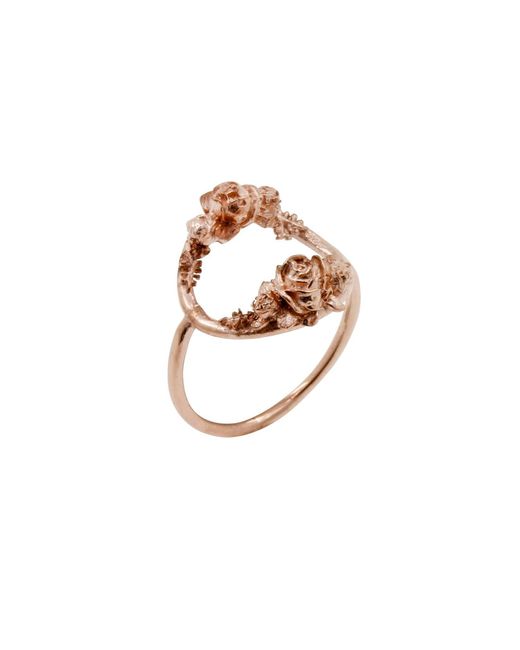 Lee Renee Multicolor Rose Halo Ring- Rose Gold
