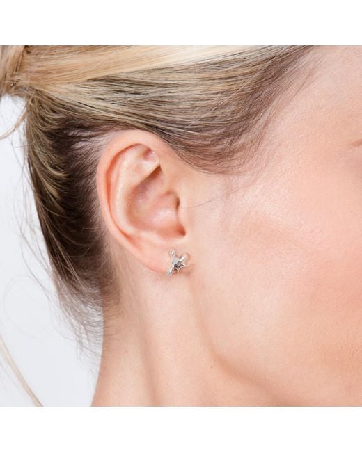 Lucy Quartermaine Metallic Solid Sterling Splash Studs