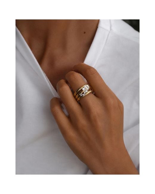Onewildone Metallic It's All For Fun Cluster Ring