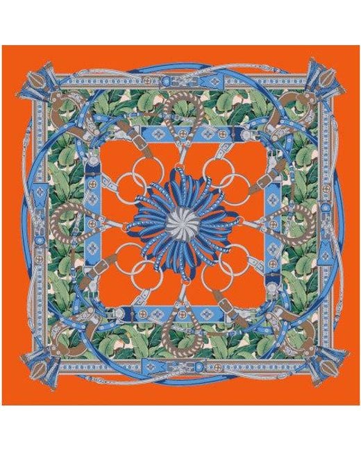 Lazyjack Press Blue Bits & Pieces Silk Scarf